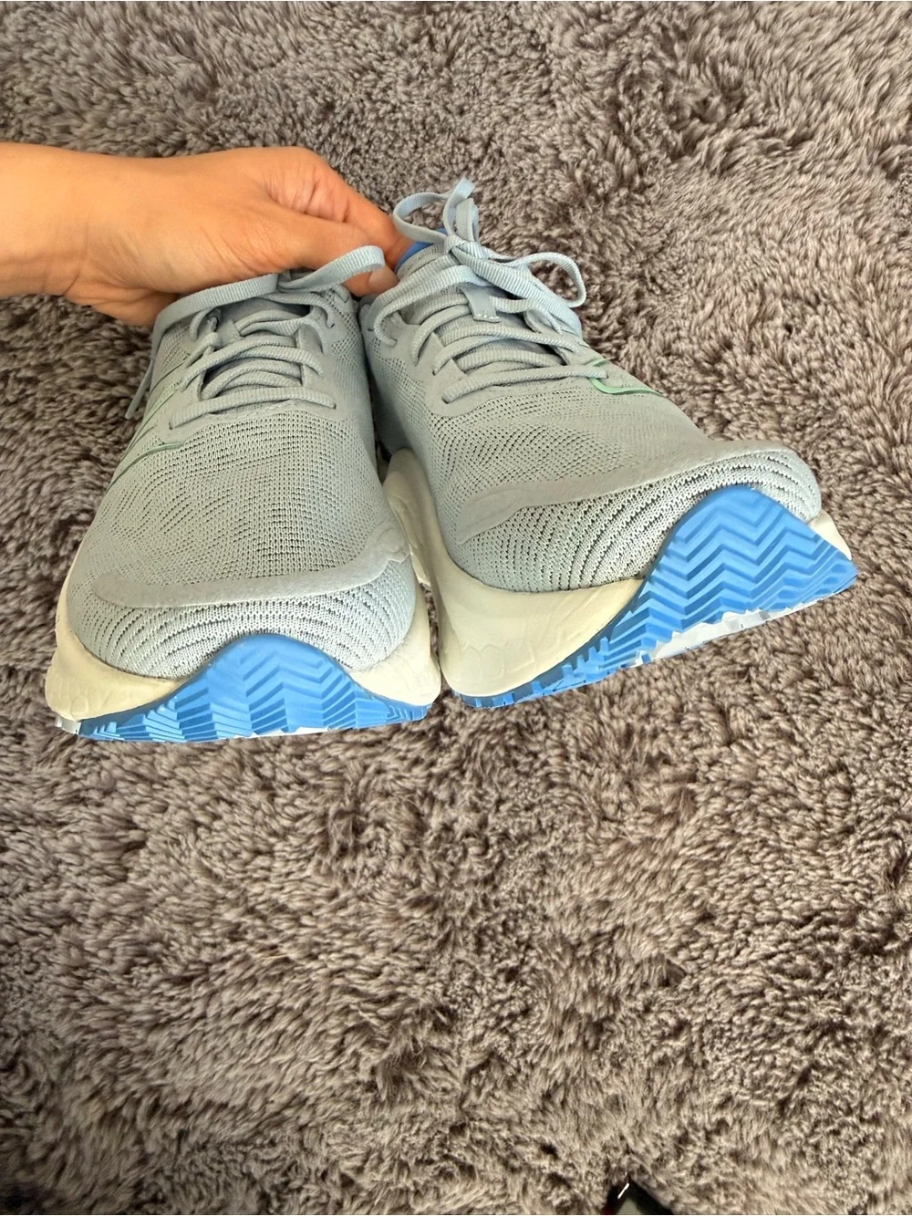 New Balance Women's Light Blue Running Sneakers with Mint Trim